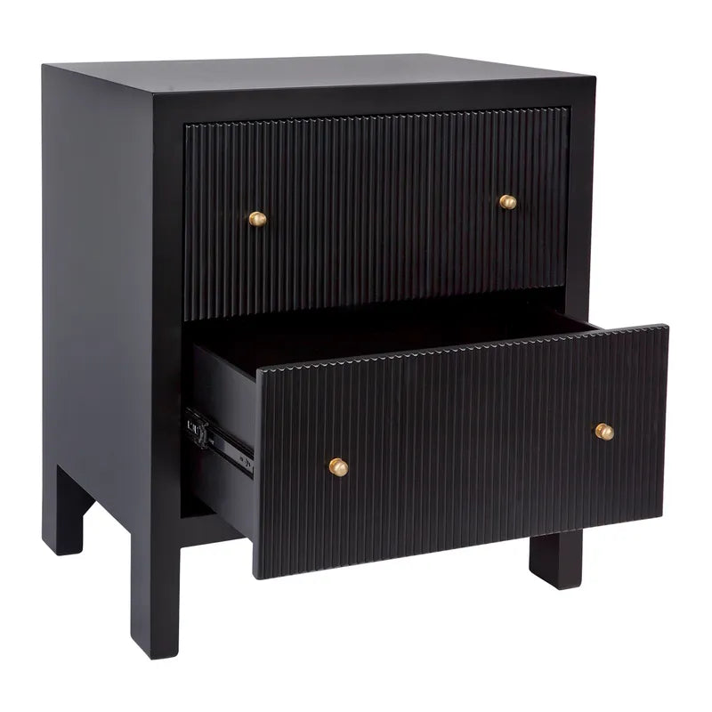 Ariana Bedside Table - Black