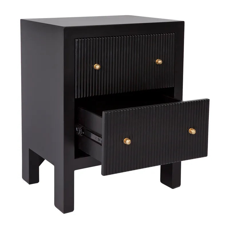 Ariana Bedside Table - Black