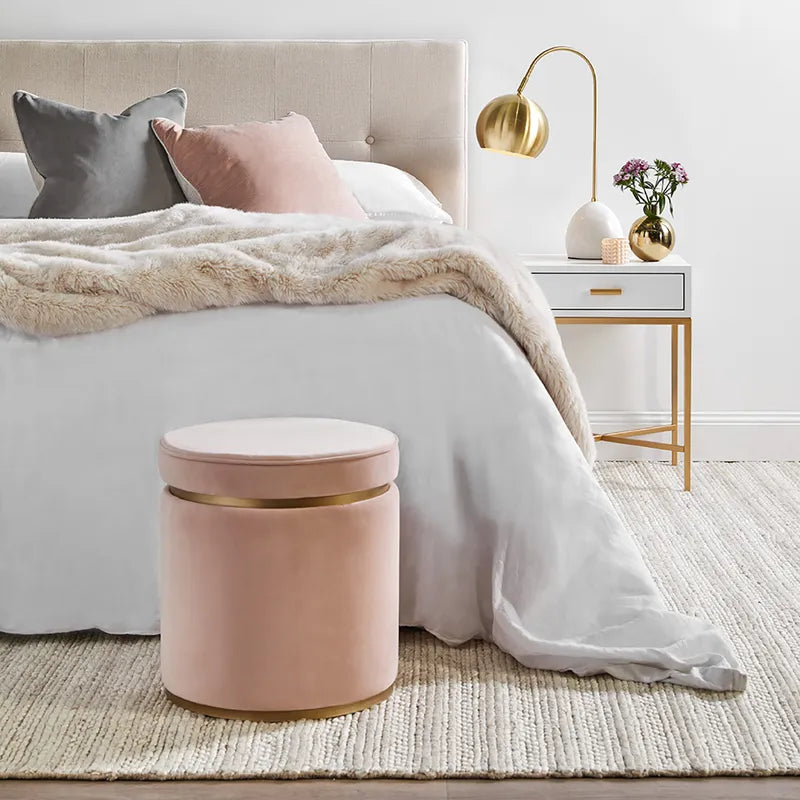 Nessa Bedside Table - Gold