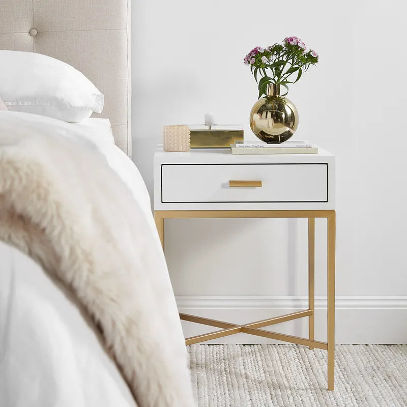 Nessa Bedside Table (Gold)
