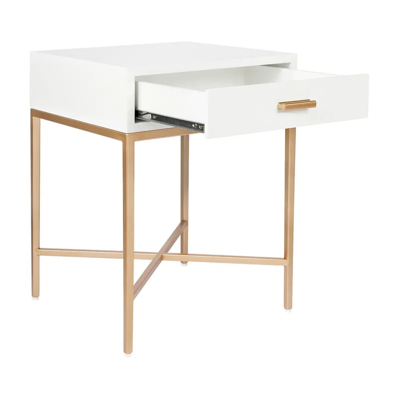 Nessa Bedside Table - Gold