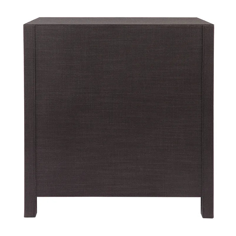 Astley Upholstered Bedside Table - Charcoal