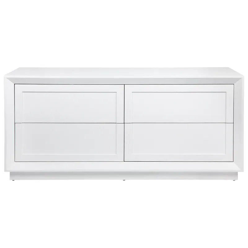 Balmain 4 Drawer Oak Chest (White)