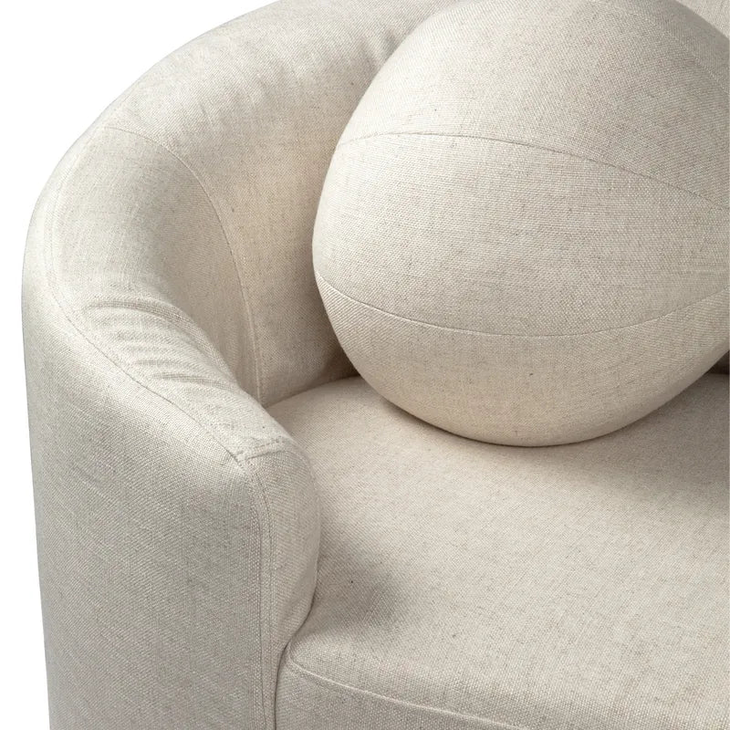 Elle 3 Seater Slip Cover Sofa (Natural Linen)