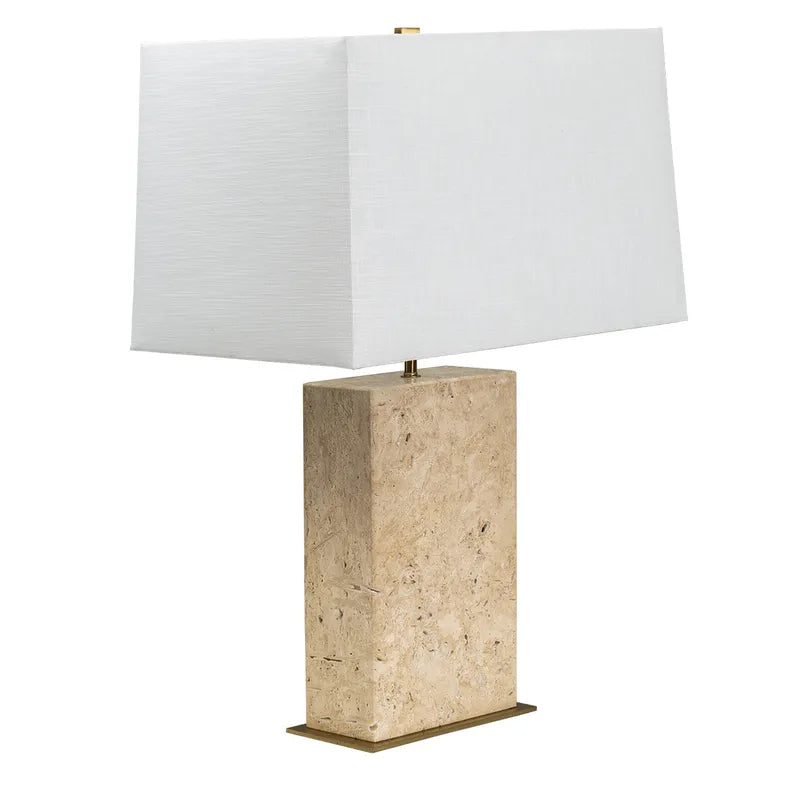 Dominique Travertine Table Lamp