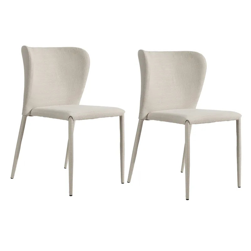 Foley Dining Chair With Metal Legs - Set of 2 - Natural