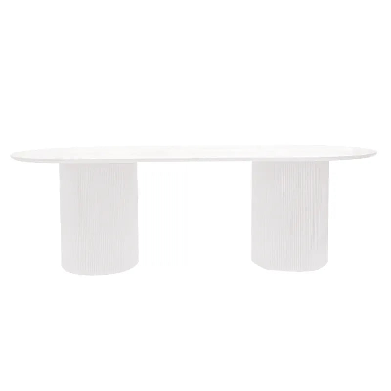 Arlo Oval Dining Table (White)