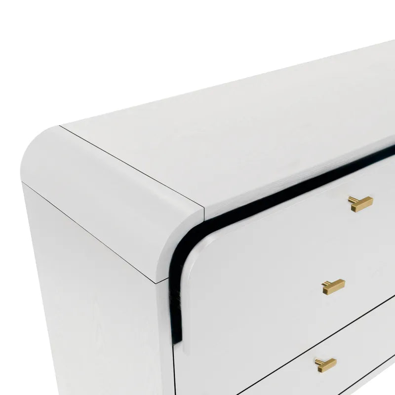 Chisholm Oak Chest of Drawers - White