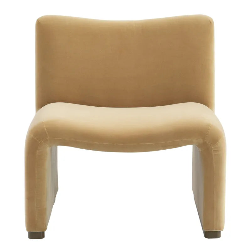 Beau Lounge Chair (Ochre Velvet)