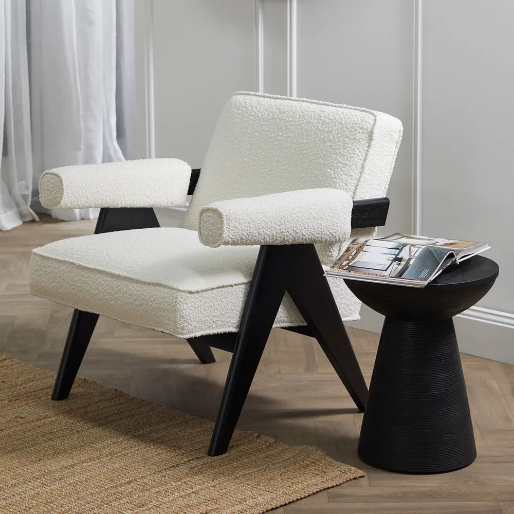 Ambrose Armchair - White Boucle