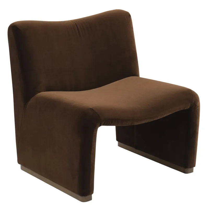 Beau Lounge Chair - Dark Chocolate Velvet
