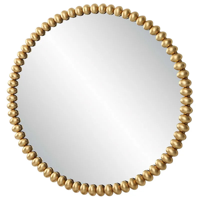 Esme Round Wall Mirror - Gold Leaf
