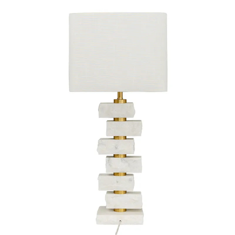 Hamburg Marble Table Lamp - White