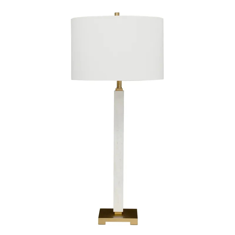 Essex Marble Table Lamp - White