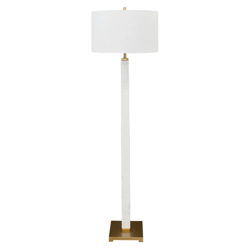 Essex Marble Floor Lamp - White