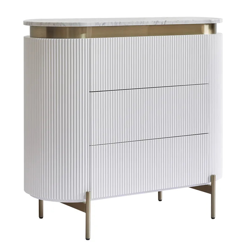 Demarco 3 Drawer Chest - White