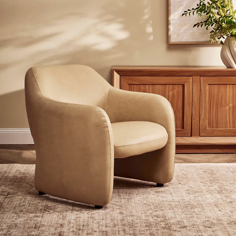Clifton Armchair - Cream Leather