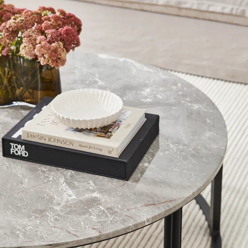 Bowie Marble Coffee Table - Grey