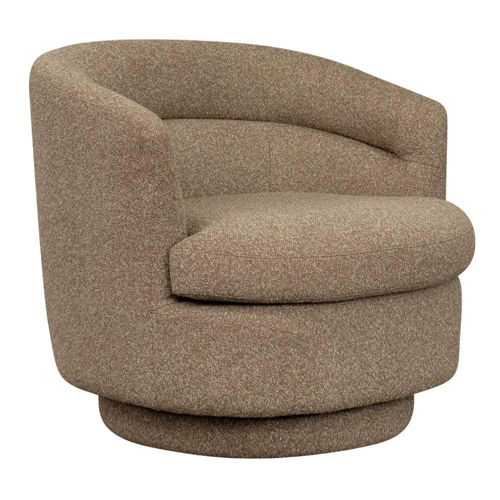 Holly Swivel Armchair - Cocoa Mocha