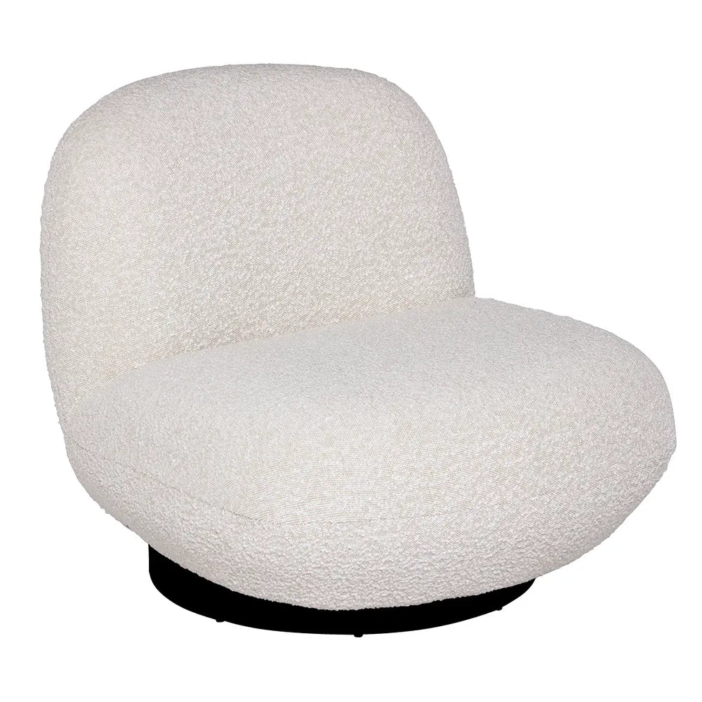 Felicity Swivel Lounge Chair - Ivory Boucle