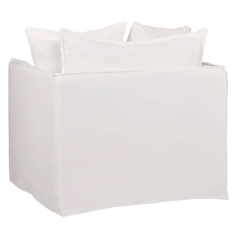 Palm Beach Slip Cover Armchair - White Linen