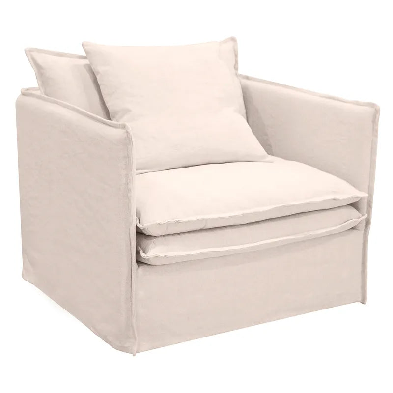 Palm Beach Slip Cover Armchair - Natural Linen