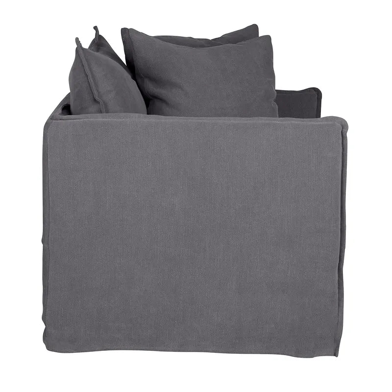 Palm Beach Slip Cover Armchair - Slate Grey Linen