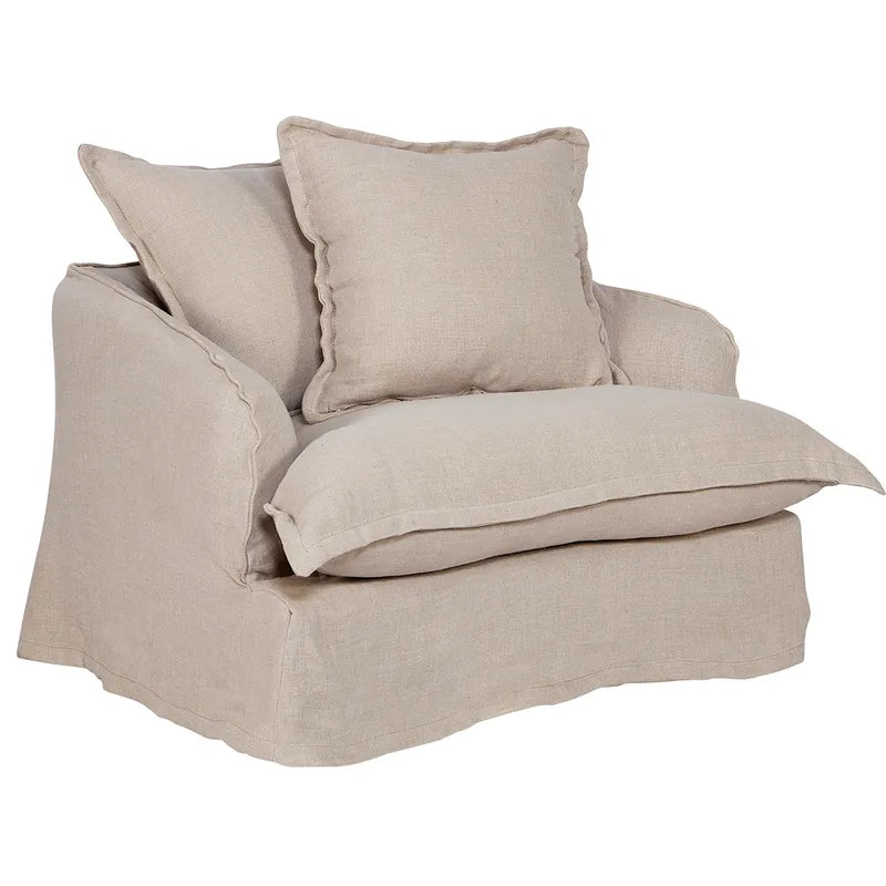 Hayman Slip Cover Armchair - Natural Linen