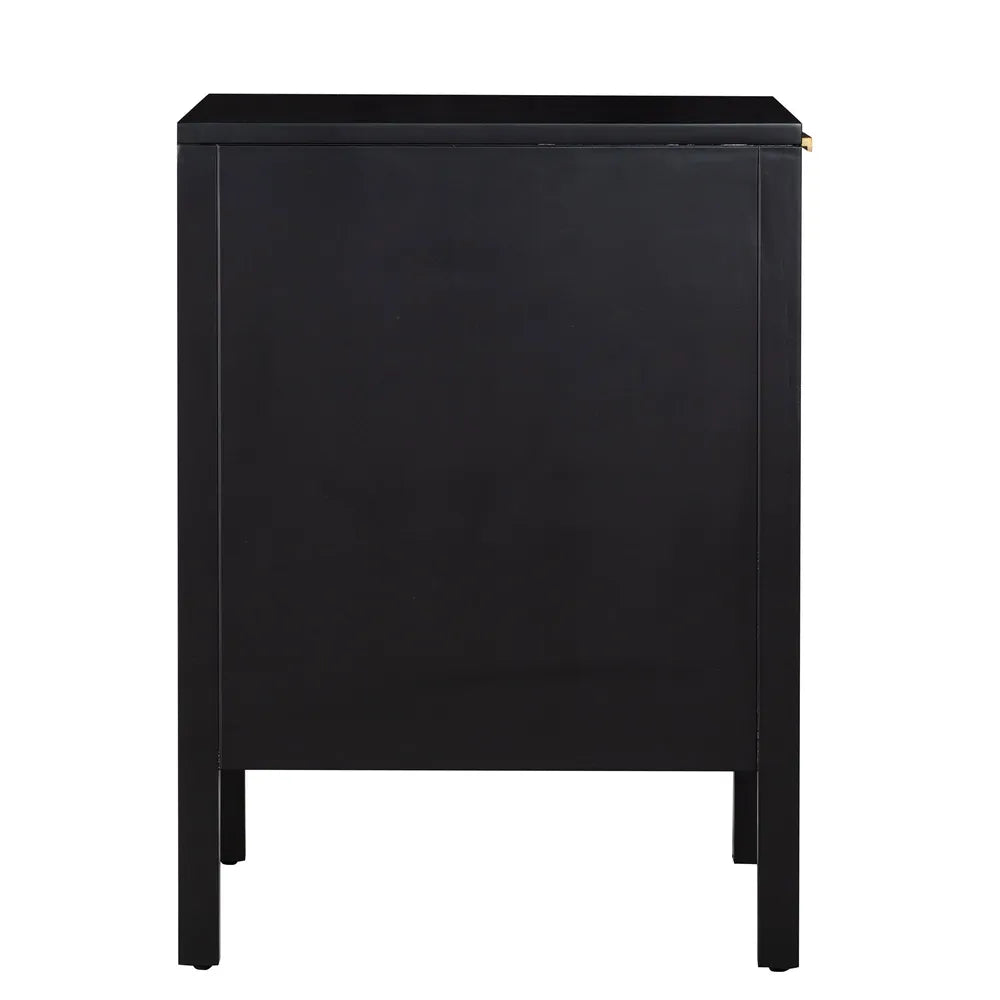 Santorini Bedside Table - Black