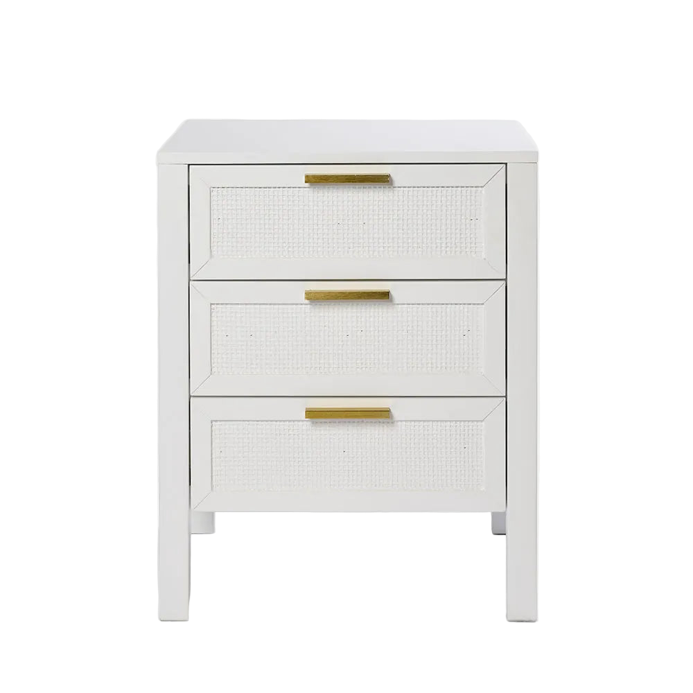 Santorini Bedside Table With 3 Drawers