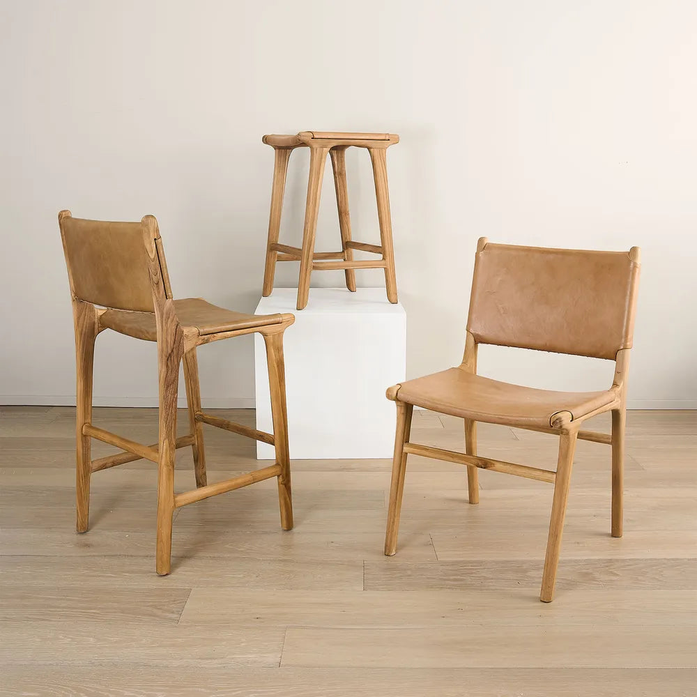 Marvin Bar Stool High Back - Toffee