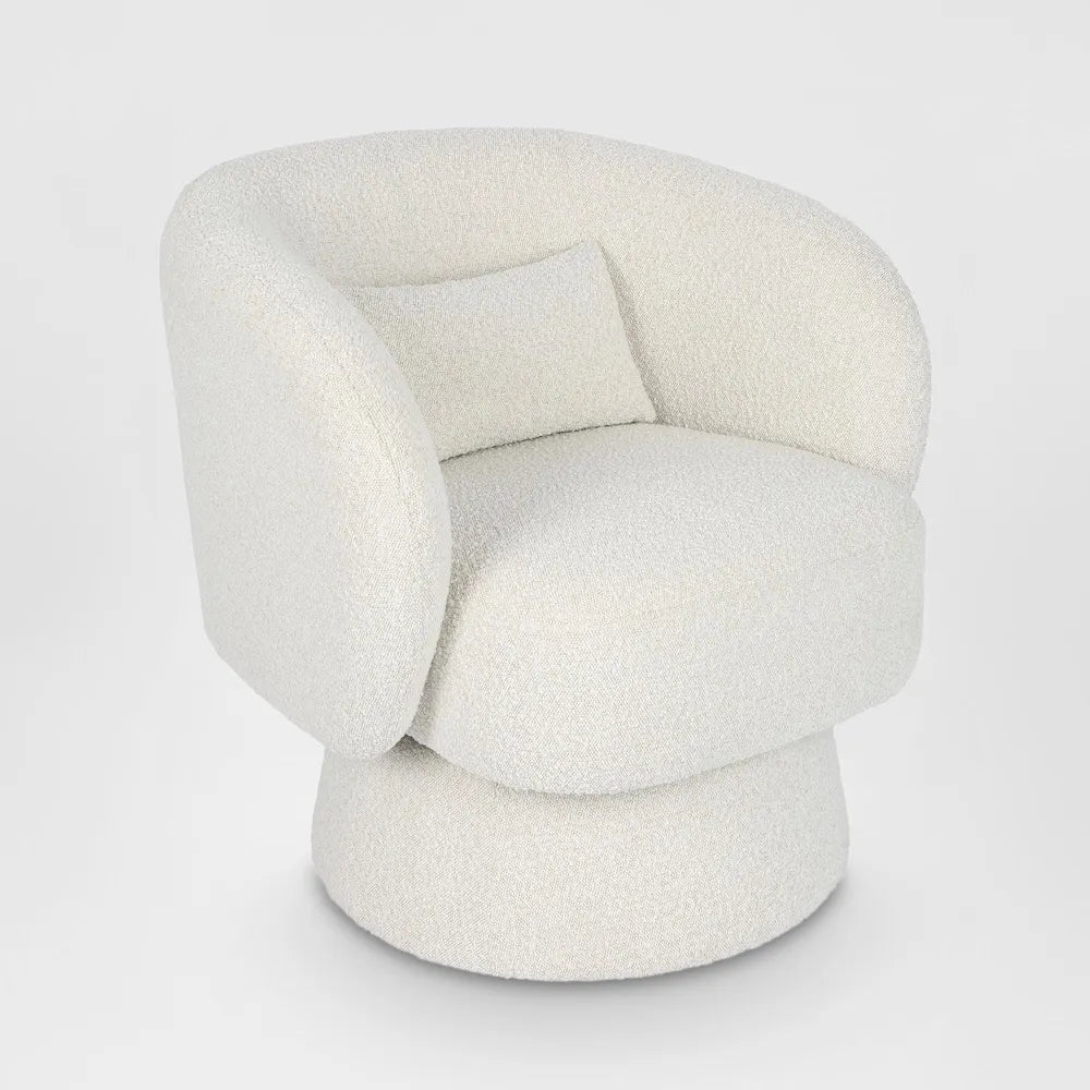 Selena Swivel Armchair - White