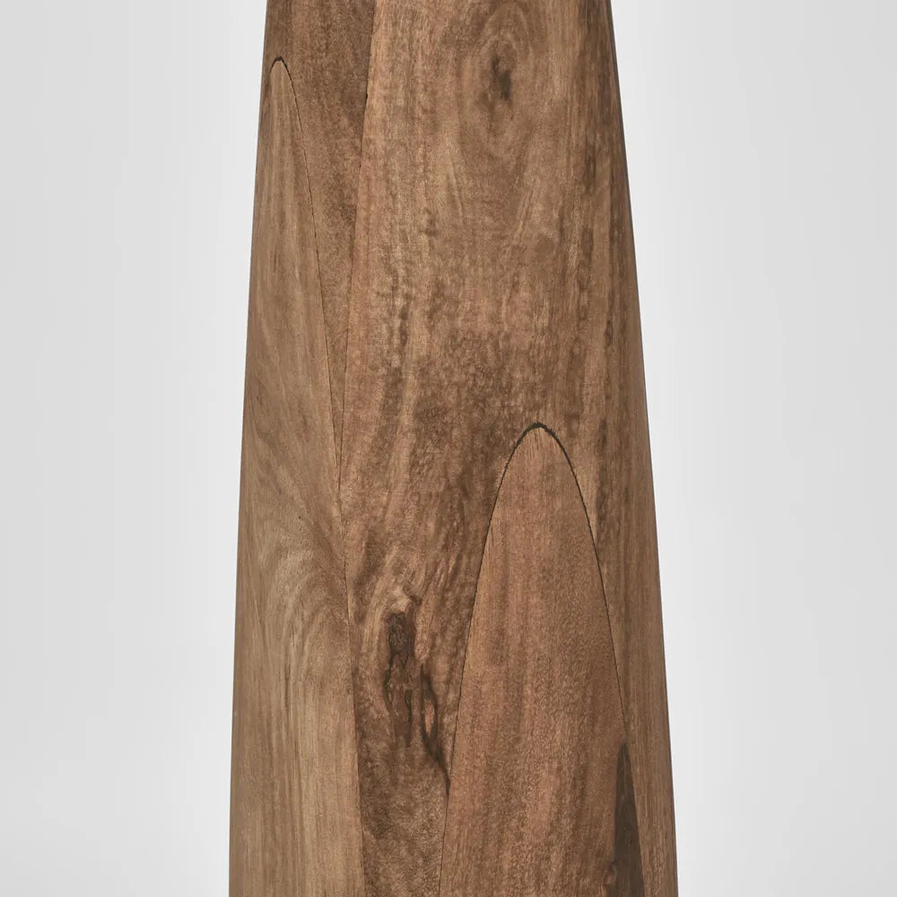 Samson Wood Floor Lamp Saddle Base - Natural Shade