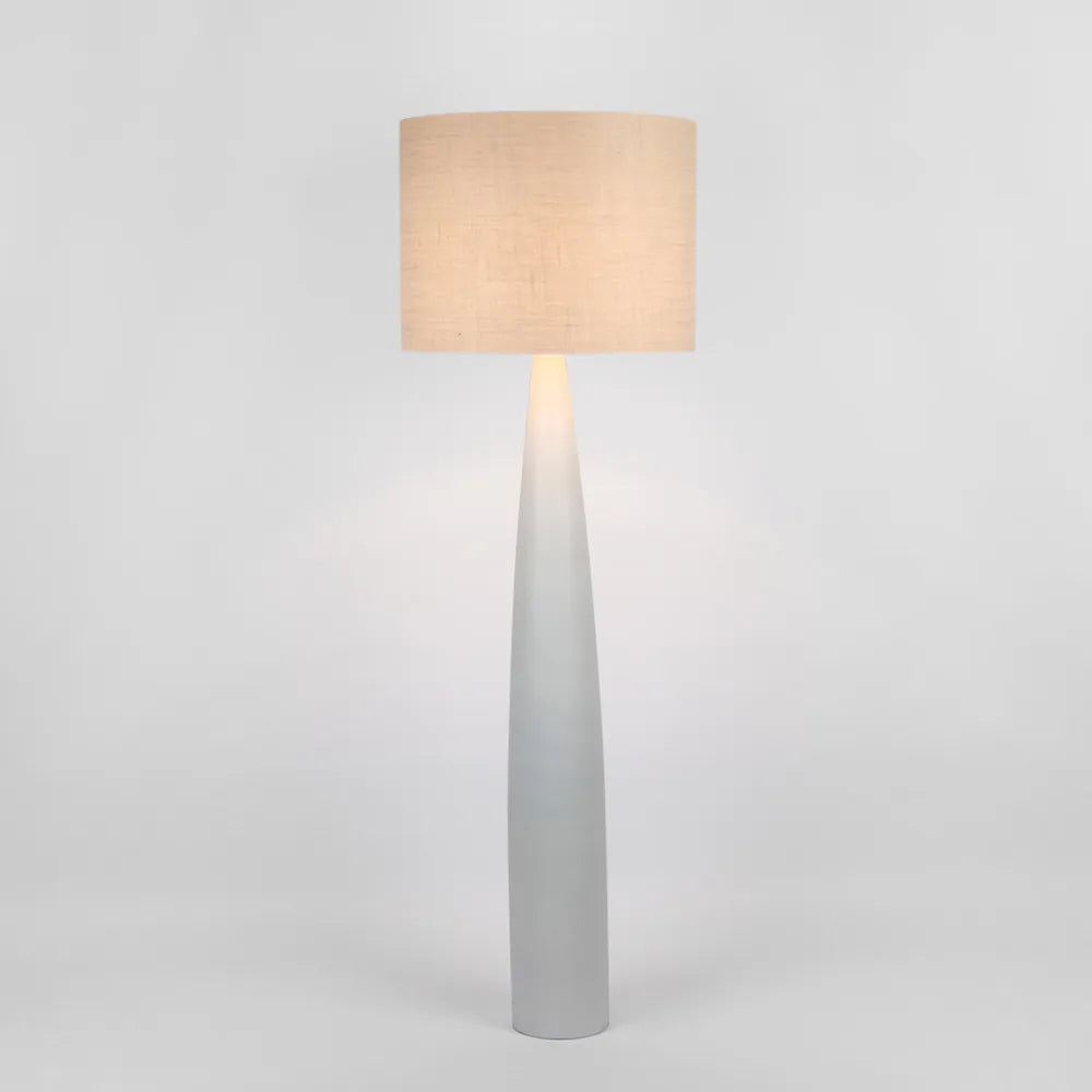 Samson Floor Lamp - White - Natural Shade