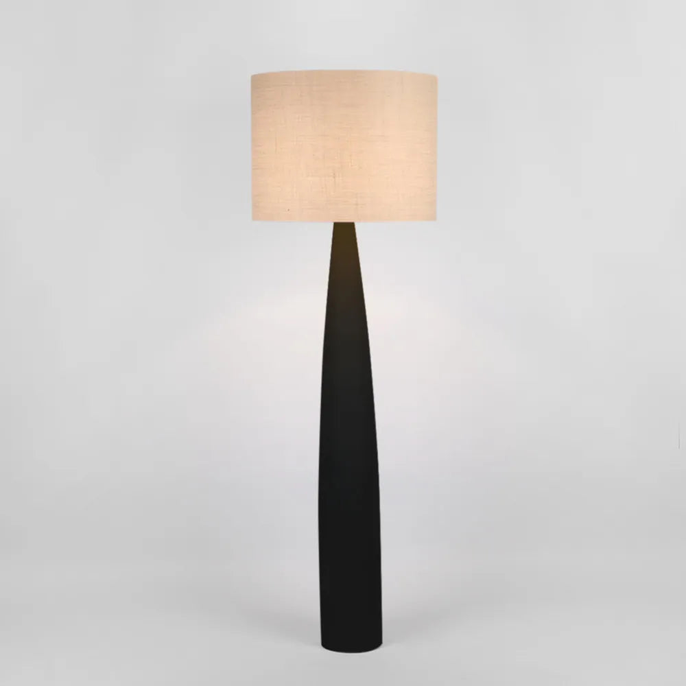 Samson Floor Lamp - Black - Natural Shade