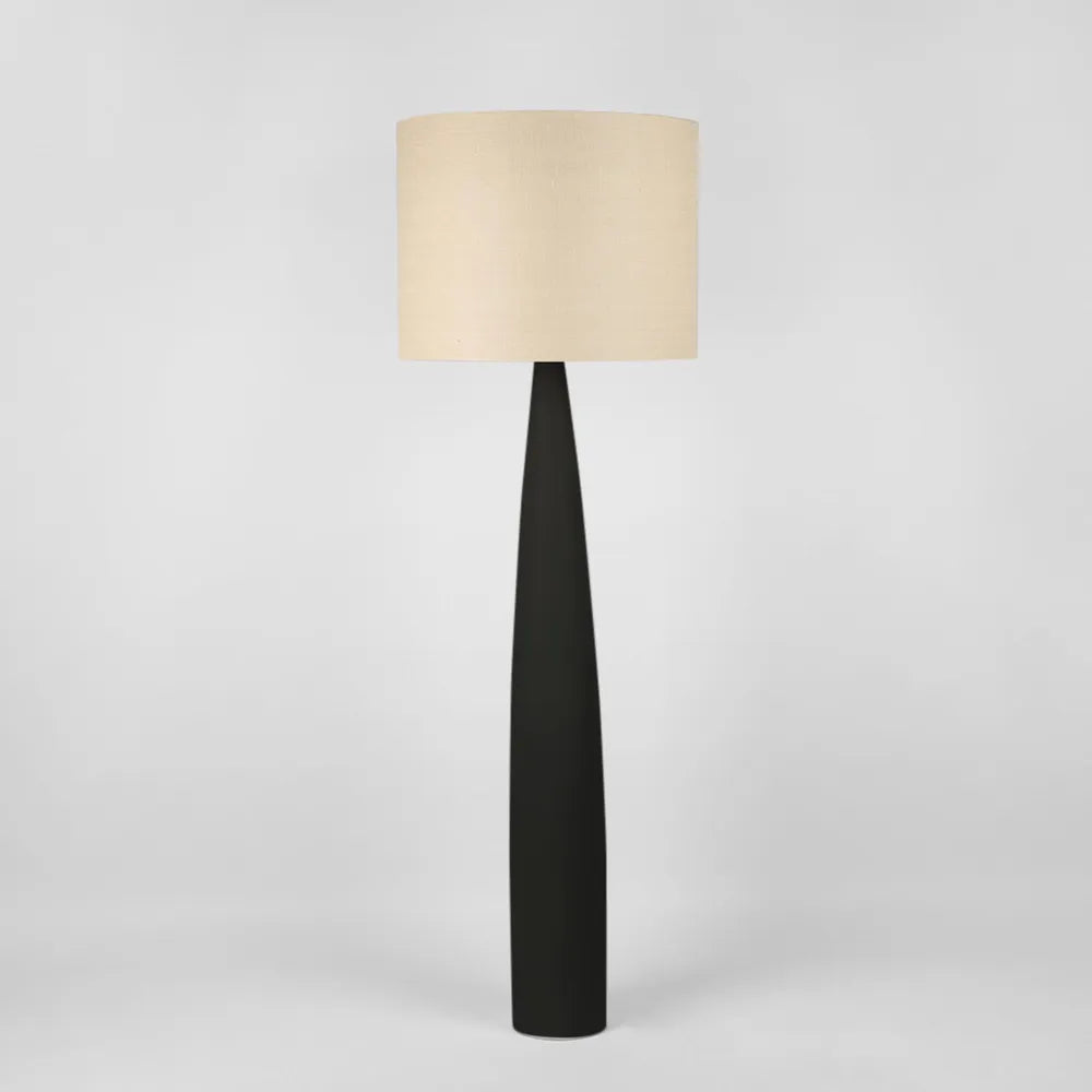 Samson Floor Lamp - Black - Natural Shade