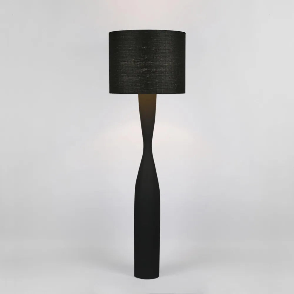 Callum Floor Lamp Base - Black - Black Shade