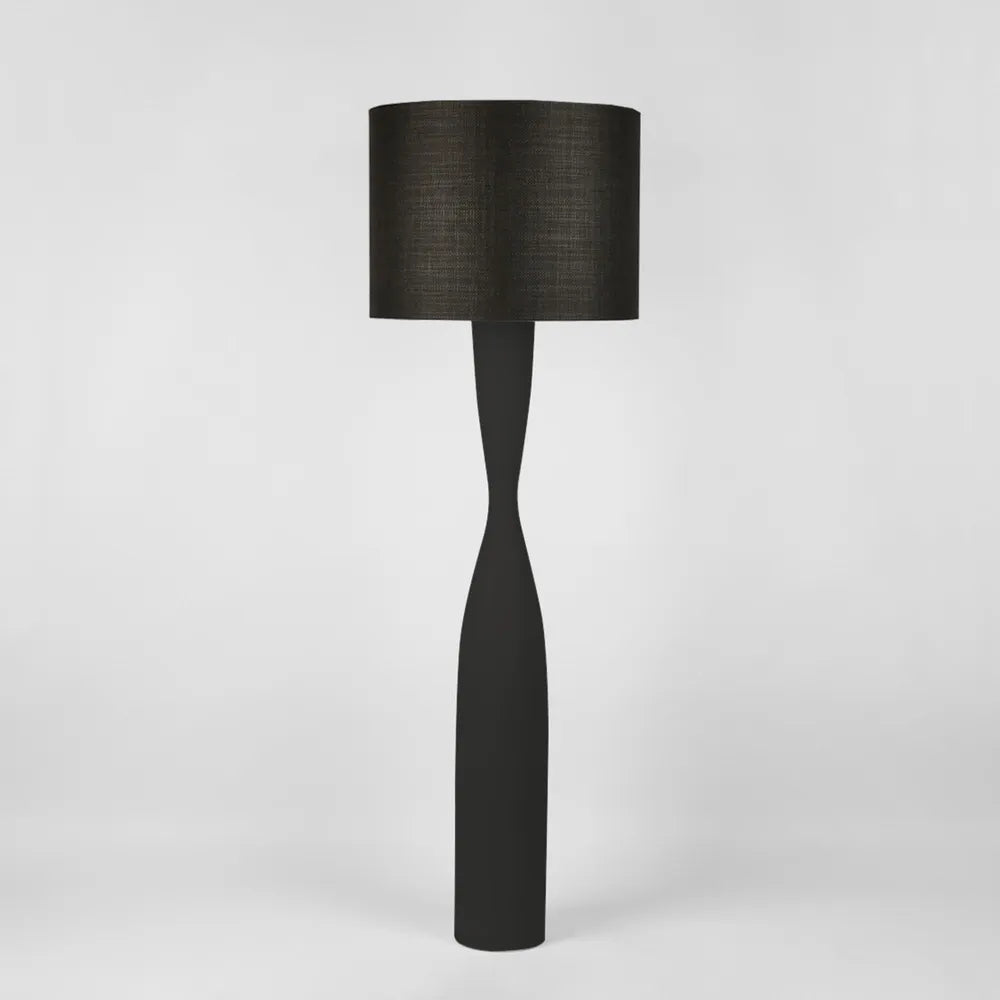 Callum Floor Lamp Base - Black - Black Shade