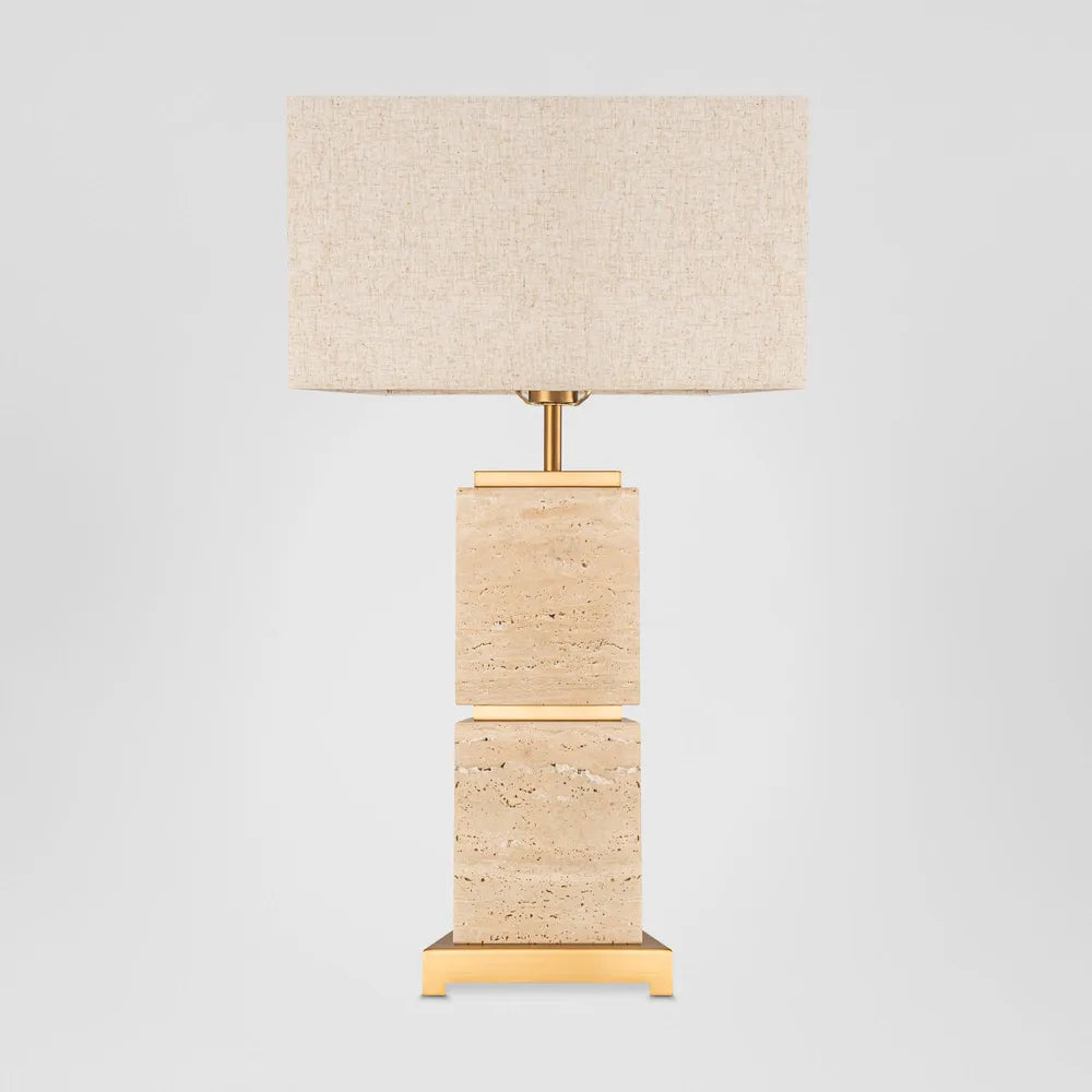 Ashley Travertine Table Lamp With Shade