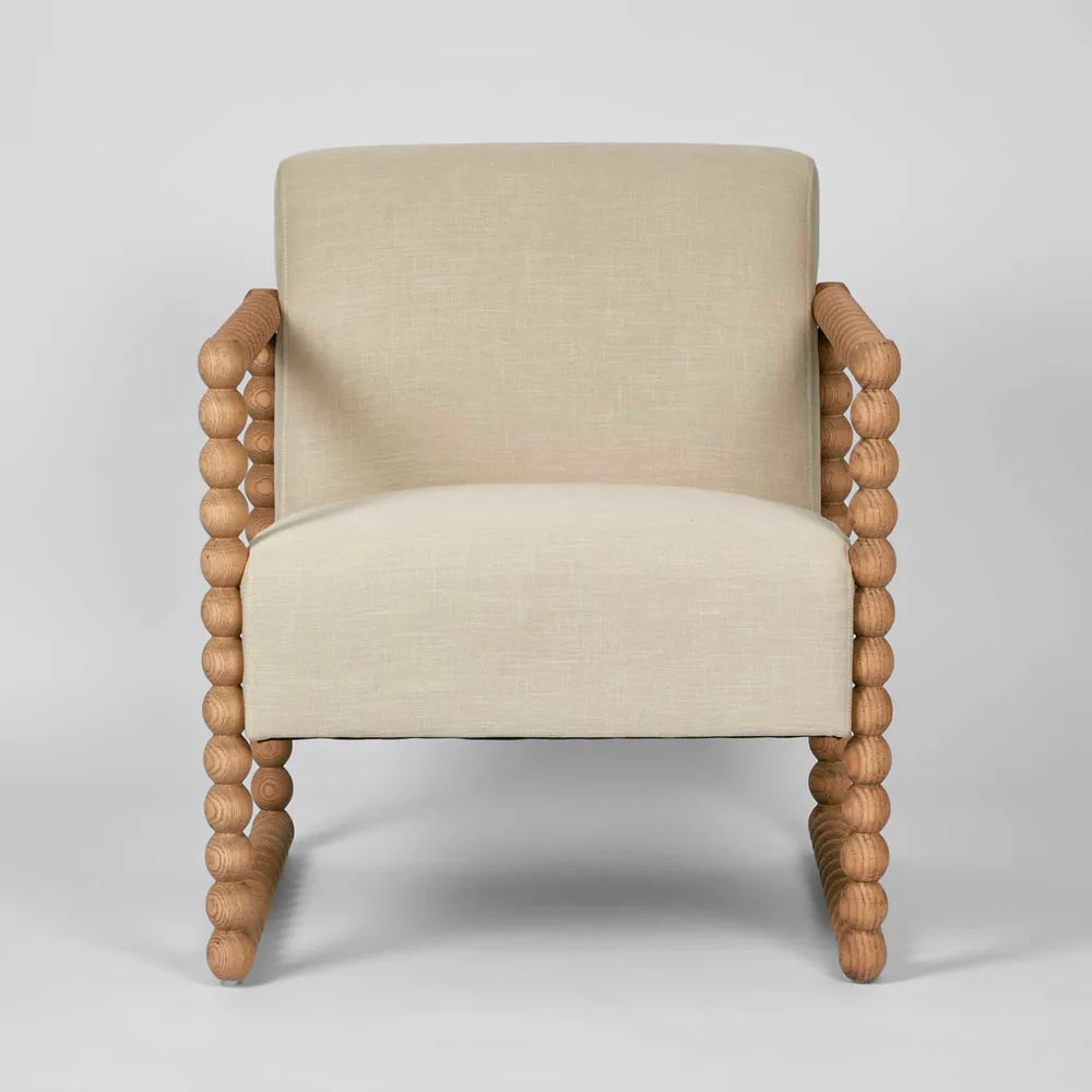 Bobbin Oak Armchair - Natural / Linen