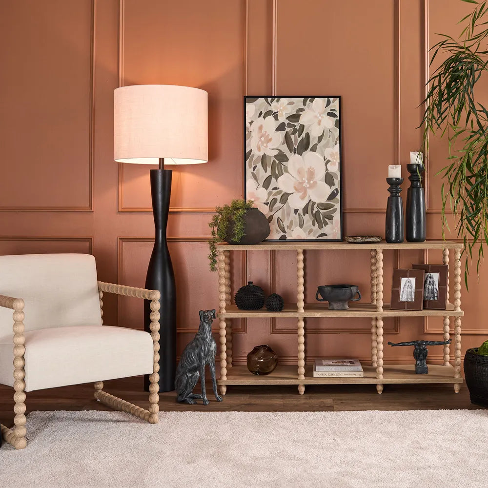 Bobbin Oak Console Table - Natural