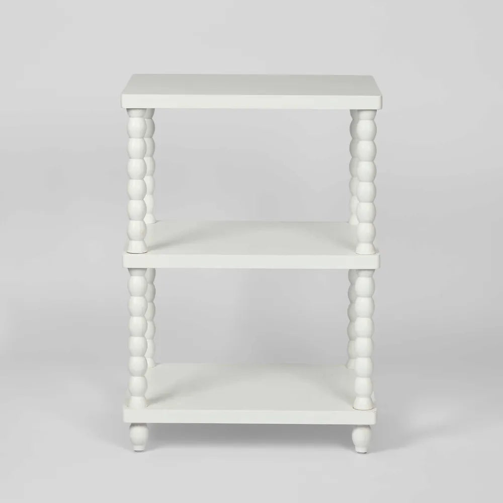 Bobbin Oak Side Table - White