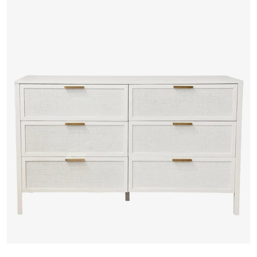 Santorini Dresser 6 Drawers - White