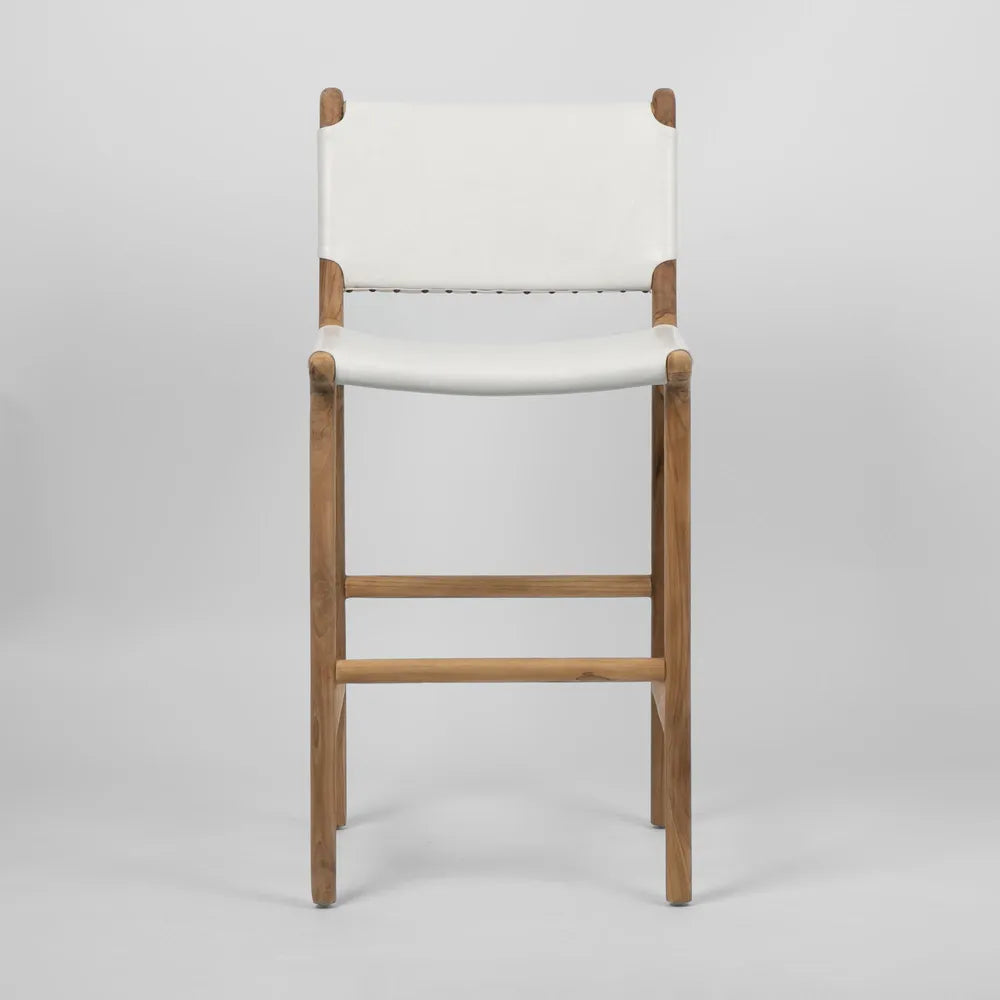 Marvin Bar Stool High Back - White