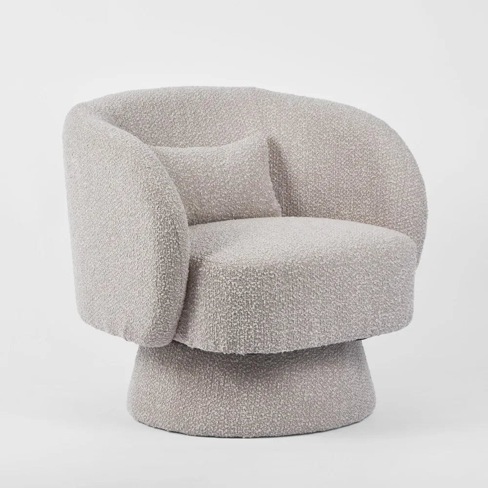 Selena Swivel Armchair - Stone