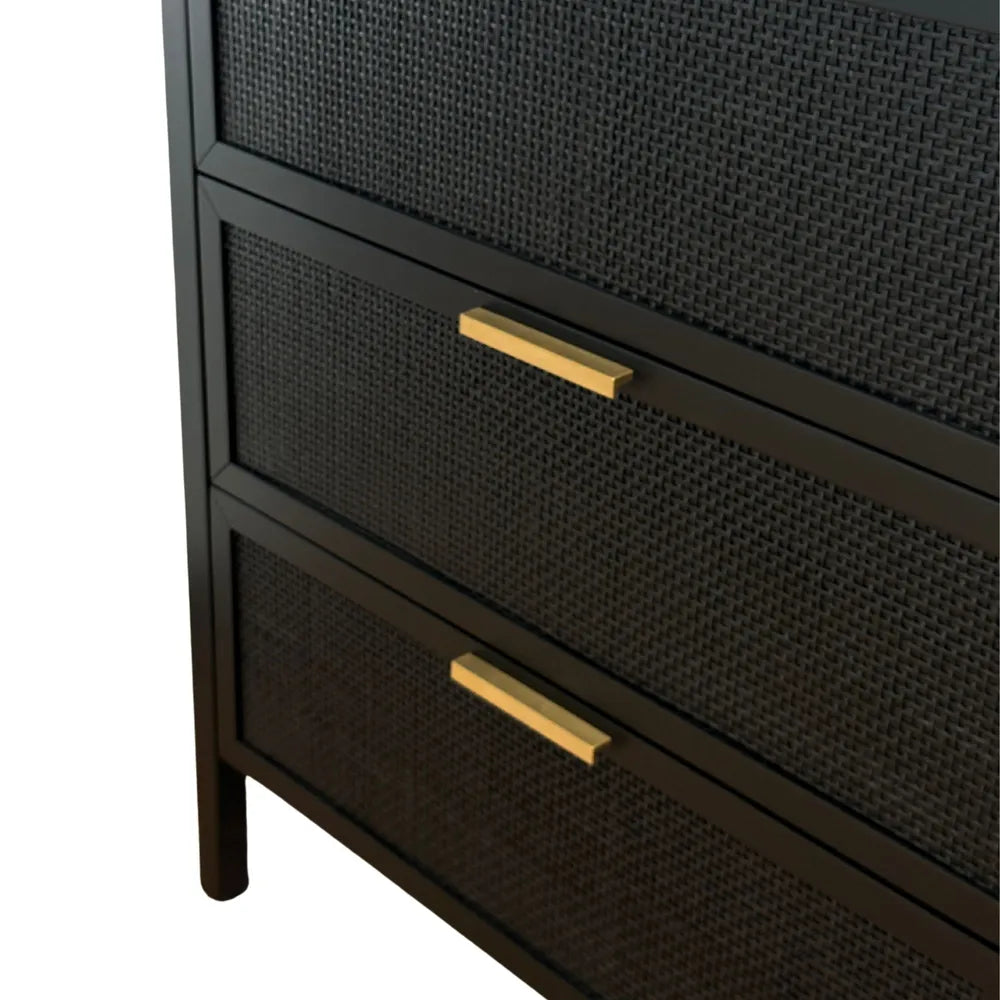 Santorini Dresser 6 Drawers - Black