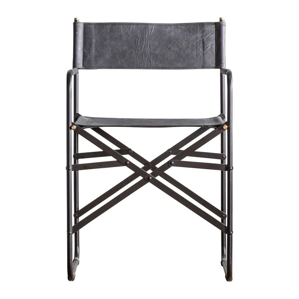 Jodhpur Leather Armchair - Black