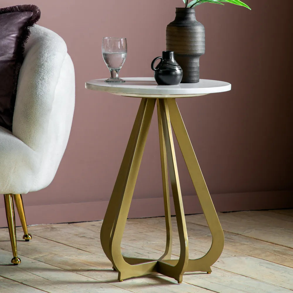 Moorgate Side Table - Gold