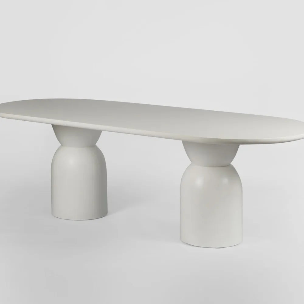 Olive Dining Table - Oval - White