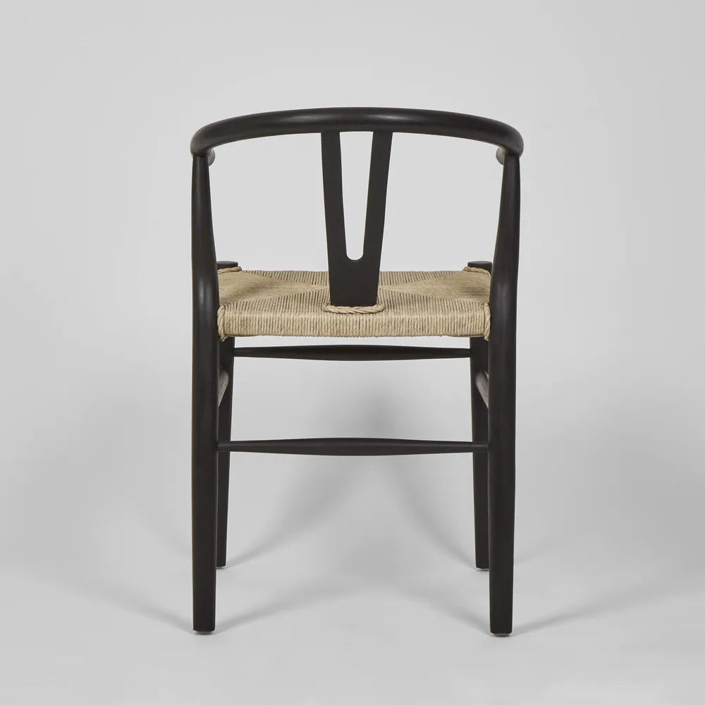 Arc Wishbone Chair - Black/Natural